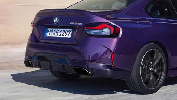 Rézsútos hátulnézet, BMW 2 Coupé, G42, 2021 BMW 2 Coupé, G42, 2021, Thundernight metál, rézsútos hátulnézet