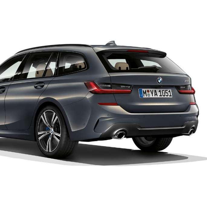 M Sport modell, háromnegyedes hátulnézet BMW 3-as Touring, az M Sport modell háromnegyedes hátulnézetből