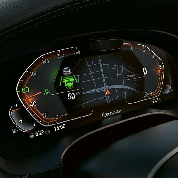 Információs kijelző, BMW 5 Touring, G31 Információs kijelző, BMW 5 Touring, G31, Facelift 2020, Sophisto szürke, a belső tér közelről