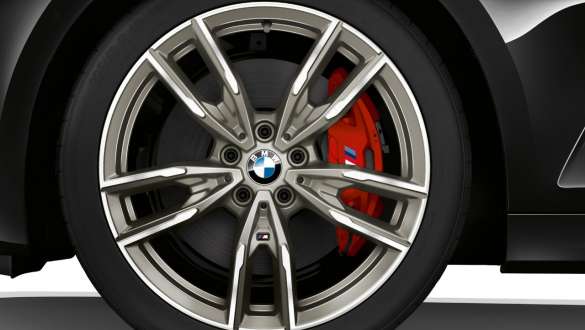 M Sport fék, BMW M340i xDrive Limousine, G20, 2020 BMW M340i xDrive Limousine, G20, 2020, M Sport fék, a kerék közelről