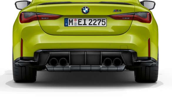 M Sport kipufogórendszer, BMW M4 Competition Coupé, G82, 2020 BMW M4 Competition Coupé, G82, 2020, M Sport kipufogórendszer, hátulnézet