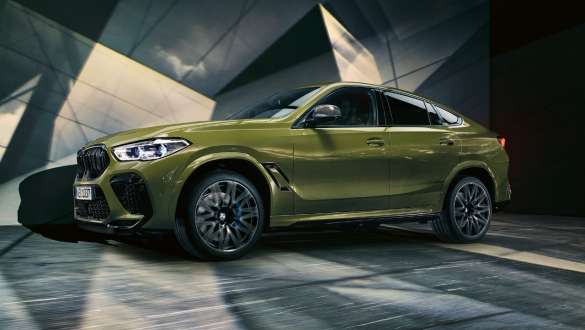 BMW X6 M Competition M xDrive-val, F96 BMW X6 M Competition M xDrive-val, BMW Individual Urban zöld speciális fényezés, SUV, F96, 2020, SUV, oldalnézet