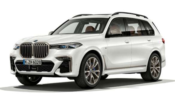 Egy BMW X7 M M Sport differenciálművel Egy BMW X7 M M Sport differenciálművel, G07, közeli hátulnézet