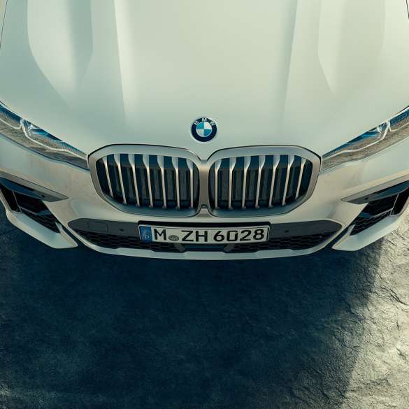 BMW X7 M modellek, orr-rész a BMW vesékkel BMW X7 M50i, belső tér, G07, 2019