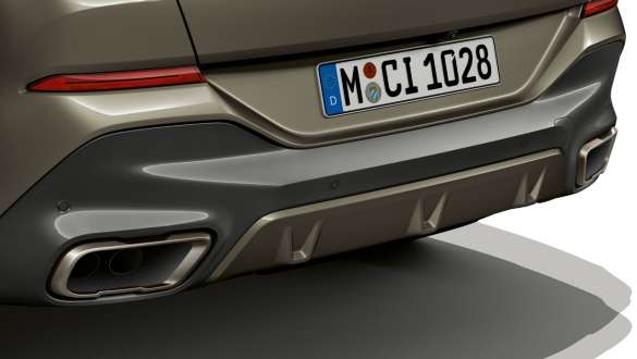 M Sport kipufogórendszer, BMW X6, G06, 2019 M Sport kipufogórendszer, BMW X6, 2019, G06, közelről