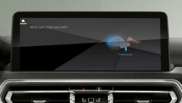 BMW Intelligent Personal Assistant, BMW iX3, G08 BMW Intelligent Personal Assistant, BMW iX3, G08, 2021, központi kijelző, belső tér
