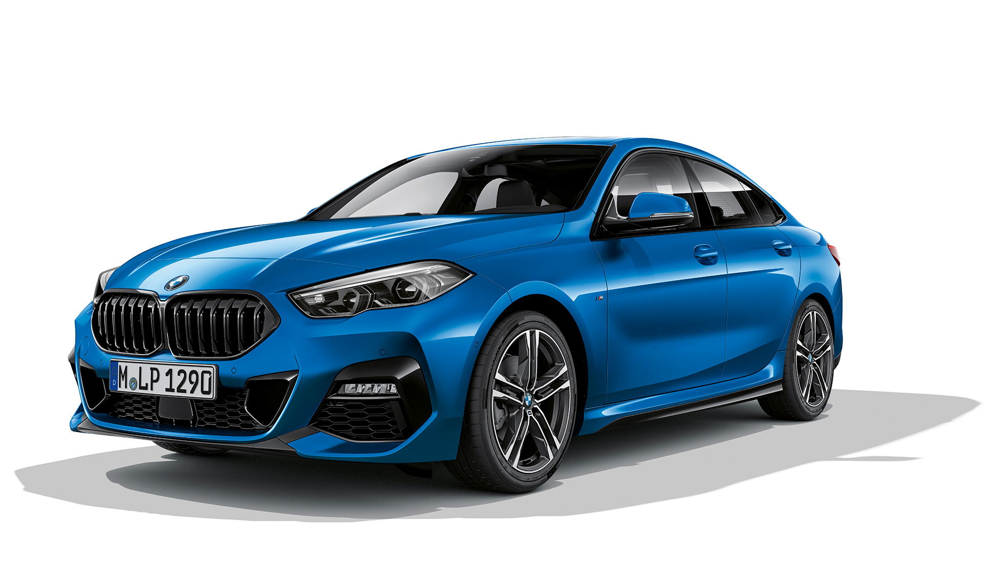 M könnyűfém keréktárcsák, BMW 2 Gran Coupé, M Sport modell M könnyűfém keréktárcsák, BMW 2 Gran Coupé, M Sport modell, Misano kék metálfényezés, F44, rézsútos elölnézet
