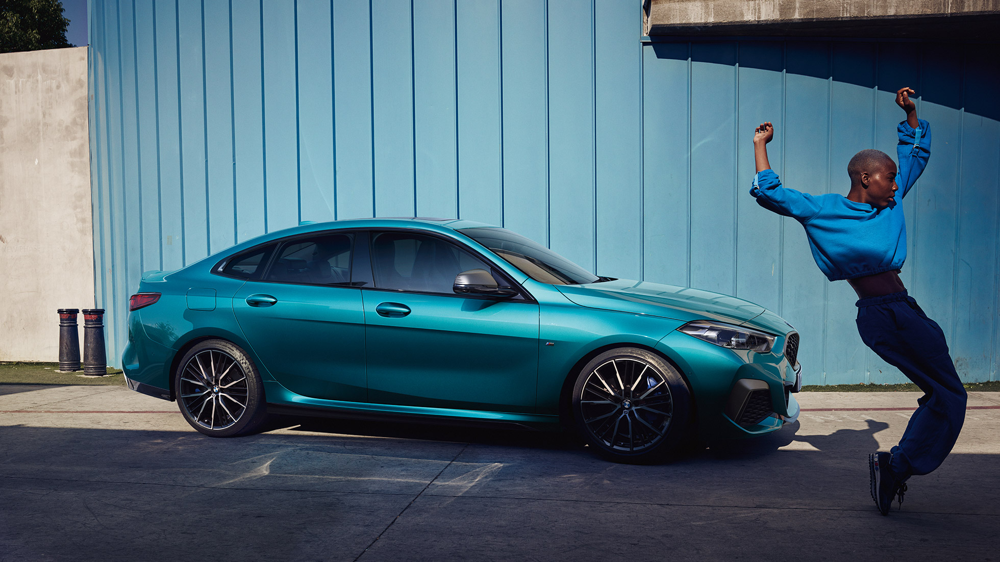 Kupésziluett, BMW 2 Gran Coupé Kupésziluett, BMW 2 Gran Coupé, Snapper Rocks kék metálfényezés, F44, 2020, oldalnézet