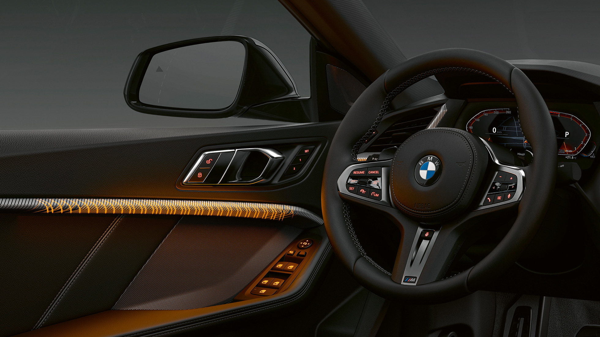 Megvilágított belső díszítőelemek, BMW 2 Gran Coupé Megvilágított belső díszítőelemek, BMW 2 Gran Coupé, F44, belső tér