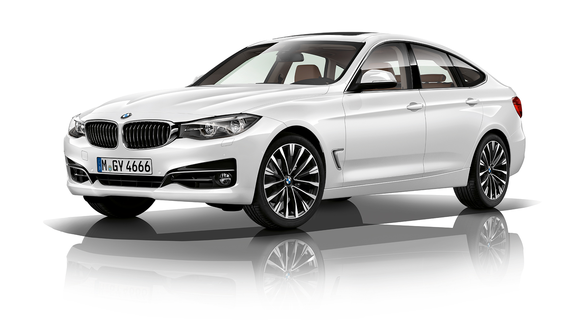 BMW 3-as Gran Turismo, a Luxury Line modell háromnegyedes elölnézetből BMW 3-as Gran Turismo, a Luxury Line modell háromnegyedes elölnézetből
