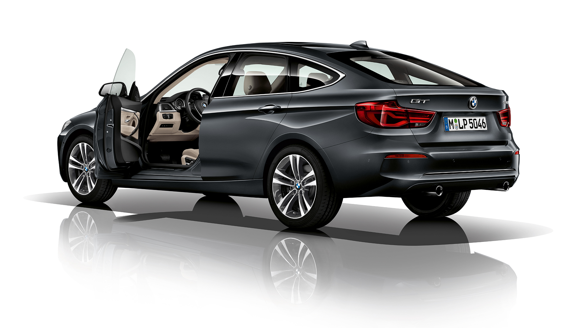 BMW 3-as Gran Turismo, a Sport Line modell háromnegyedes hátulnézetből BMW 3-as Gran Turismo, a Sport Line modell háromnegyedes hátulnézetből