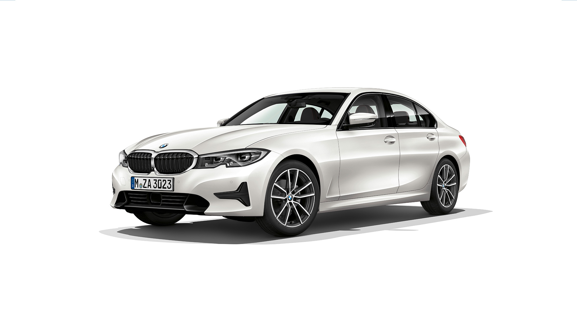 BMW 3-as Limousine, Sport Line modell. A BMW 3-as Limousine Sport Line modell álló oldalnézete.