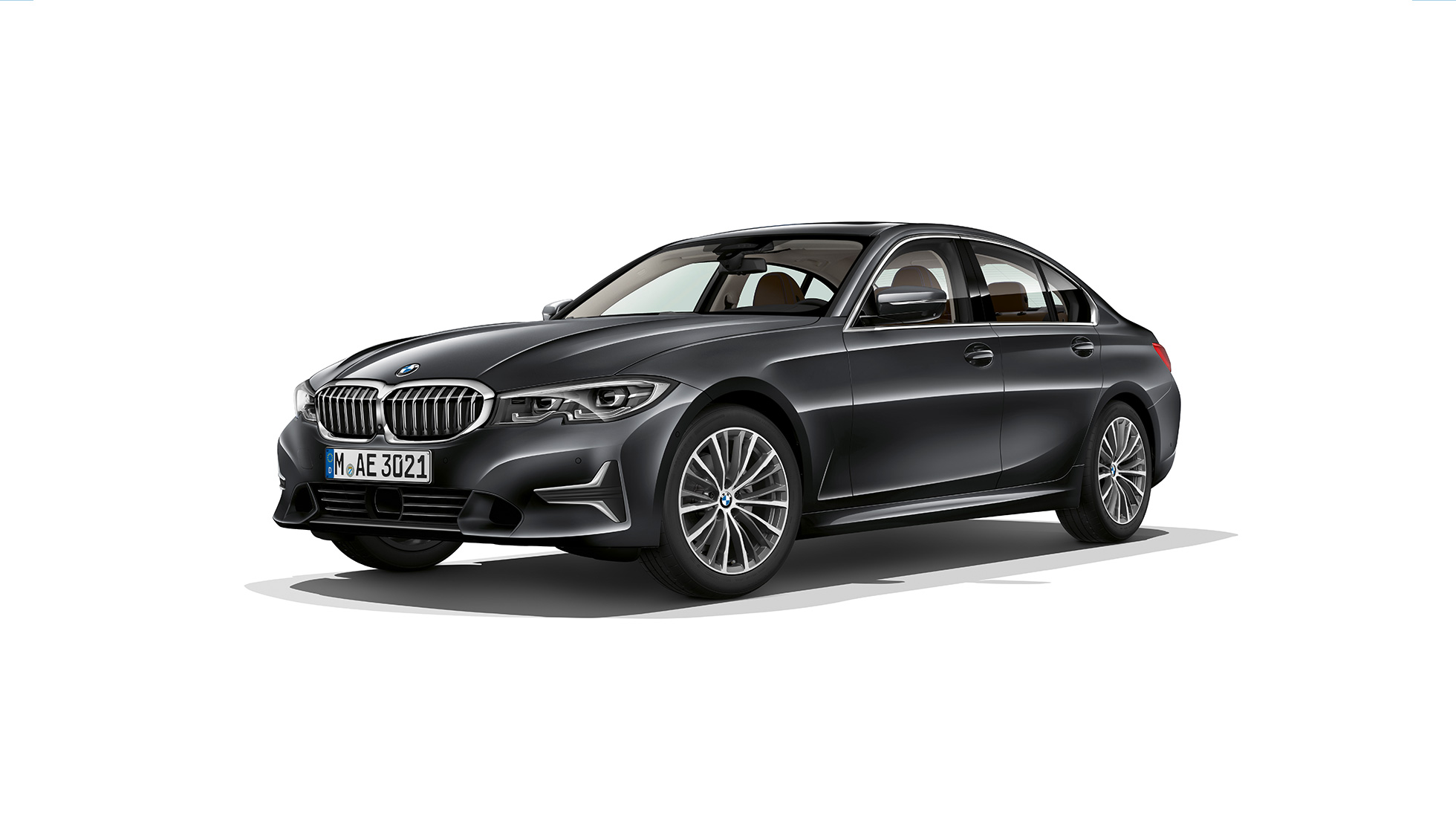 BMW 3-as Limousine, Luxury Line modell. A BMW 3-as Limousine Luxury Line modell álló oldalnézete.