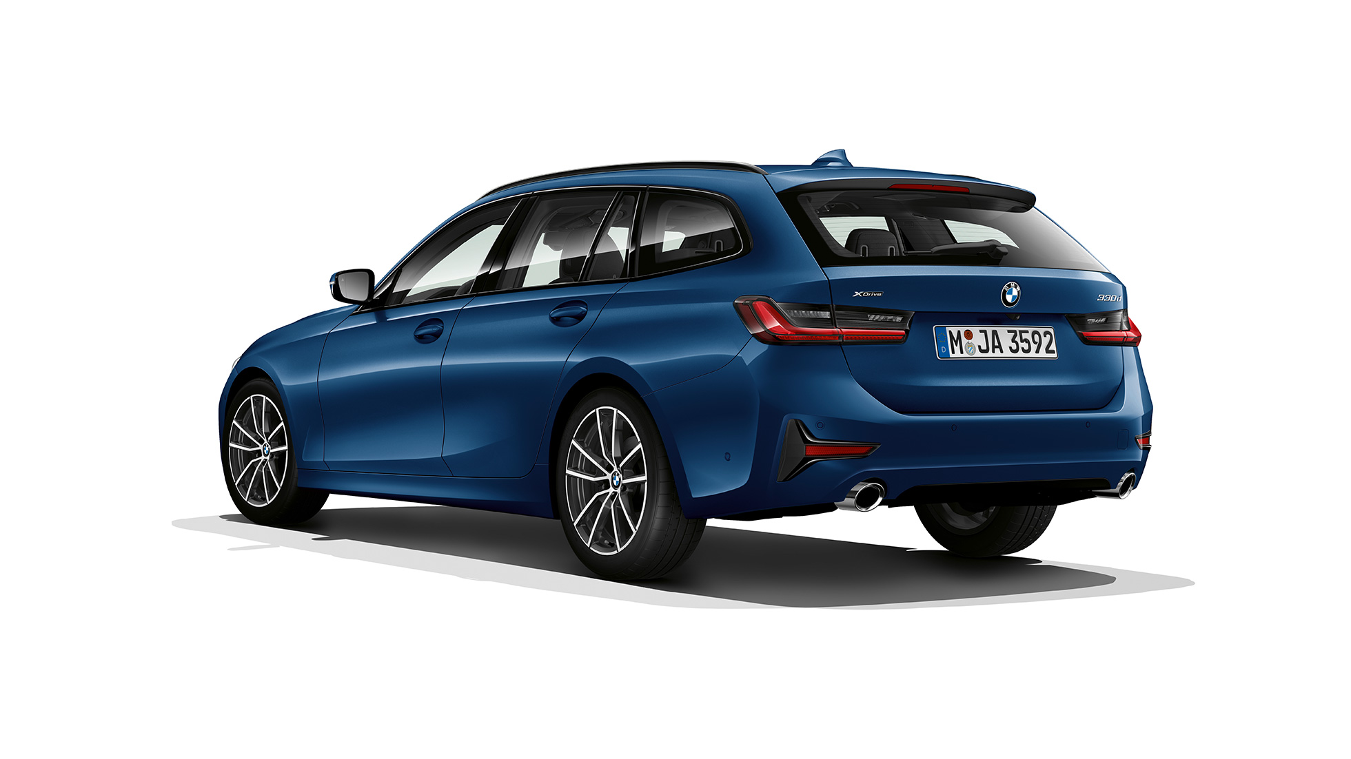 Sport Line modell, háromnegyedes hátulnézet BMW 3-as Touring, a Sport Line modell háromnegyedes hátulnézetből