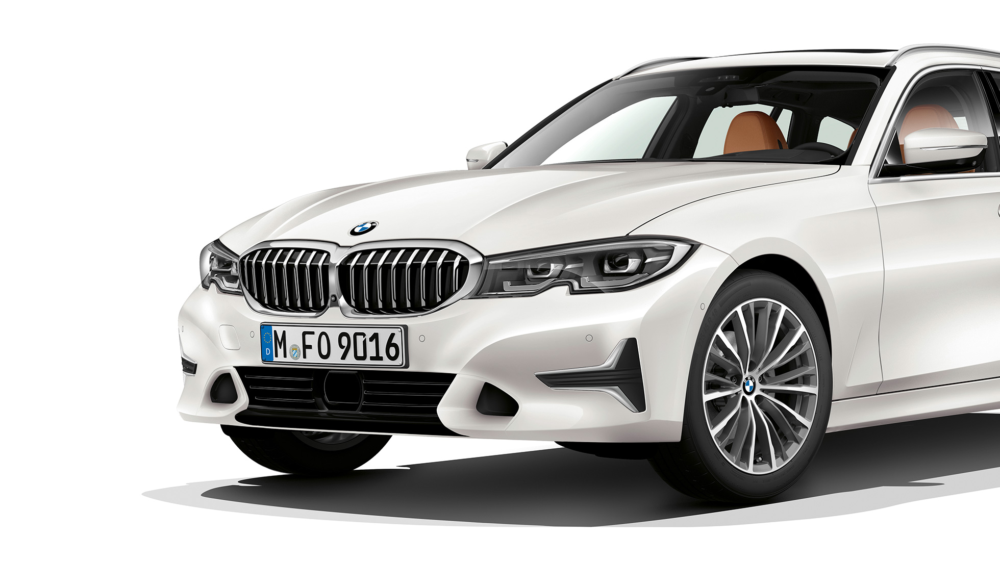 Luxury Line modell, háromnegyedes elölnézet BMW 3-as Touring, a Luxury Line modell háromnegyedes elölnézetből