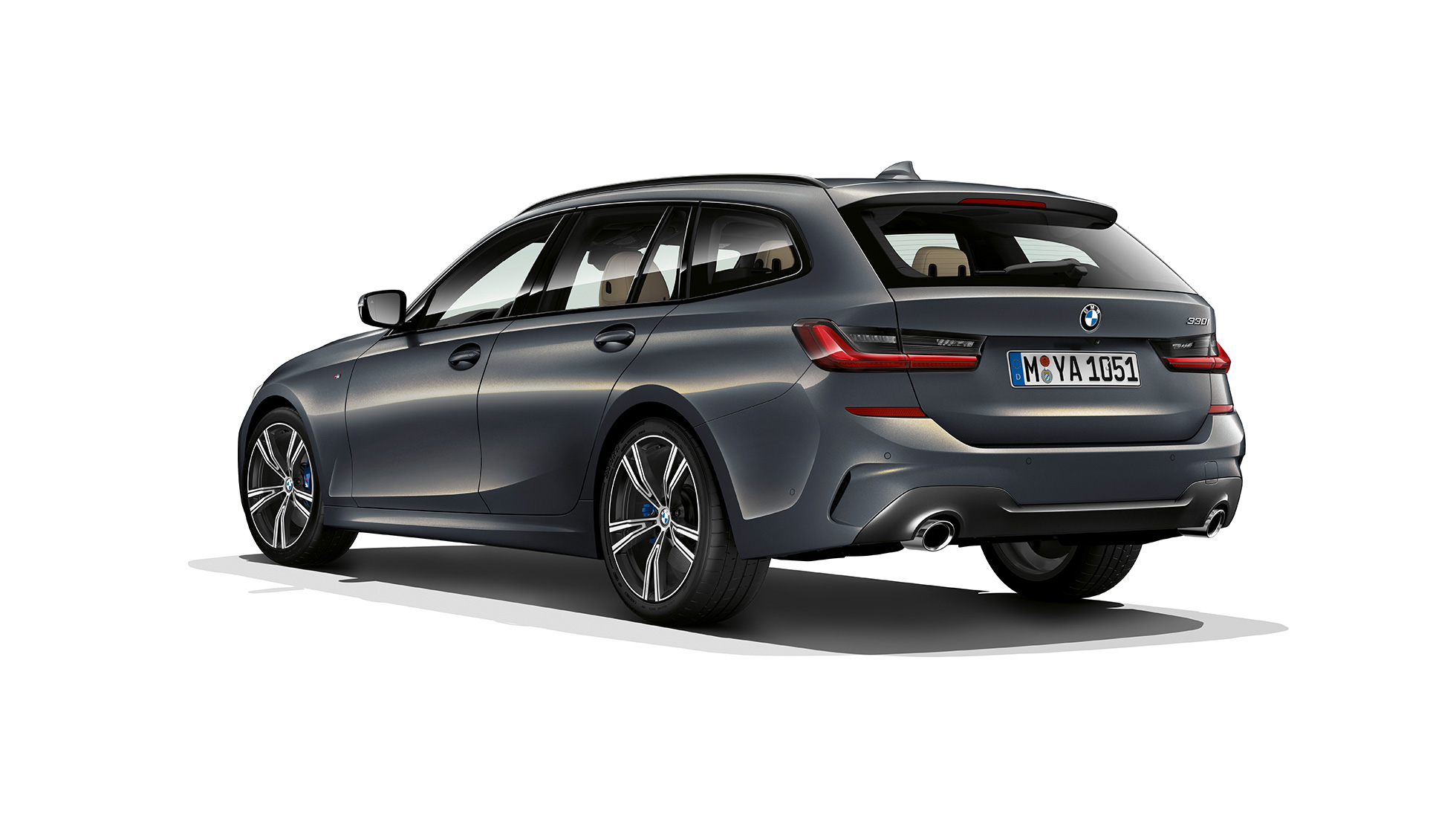 M Sport modell, háromnegyedes hátulnézet BMW 3-as Touring, az M Sport modell háromnegyedes hátulnézetből