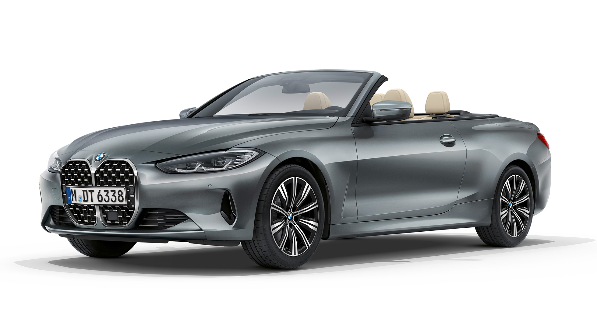BMW 4 Cabrio, alapmodell, G23, 2020, rézsútos elölnézet BMW 4 Cabrio, G23, 2020, alapmodell, Bluestone metál, rézsútos elölnézet