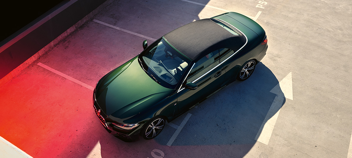 Vászontető, BMW 4 Cabrio, G23, 2020 Vászontető, BMW 4 Cabrio, G23, 2020, Sanremo zöld metál, felülnézet