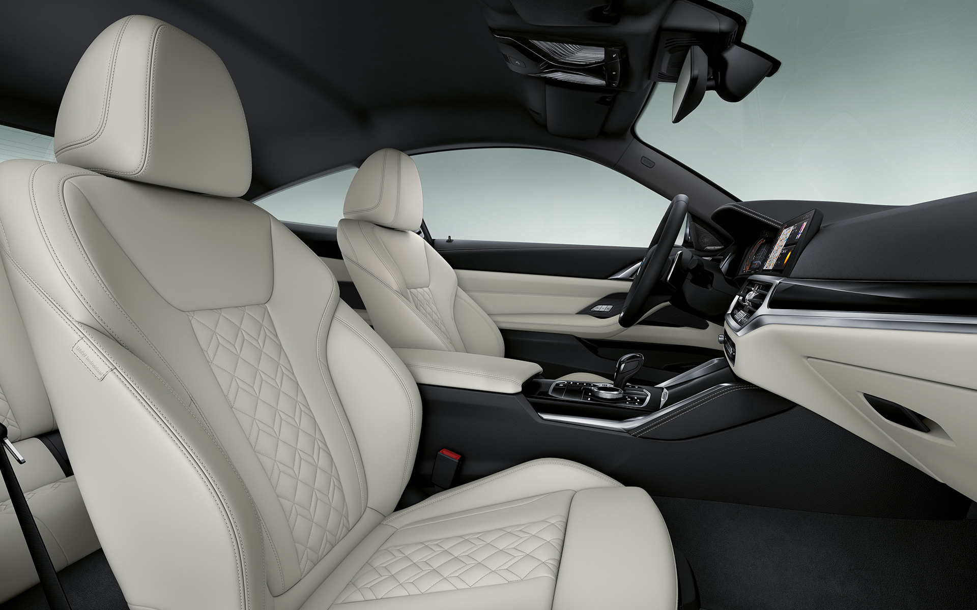 BMW Individual Merino bőrkárpit kibővített tartalommal, Elefántcsont, BMW 4 Coupé, Individual, G22, 2020, vezetőhely BMW Individual Merino bőrkárpit kibővített tartalommal, Elefántcsont, BMW 4 Coupé Individual, G22, 2020