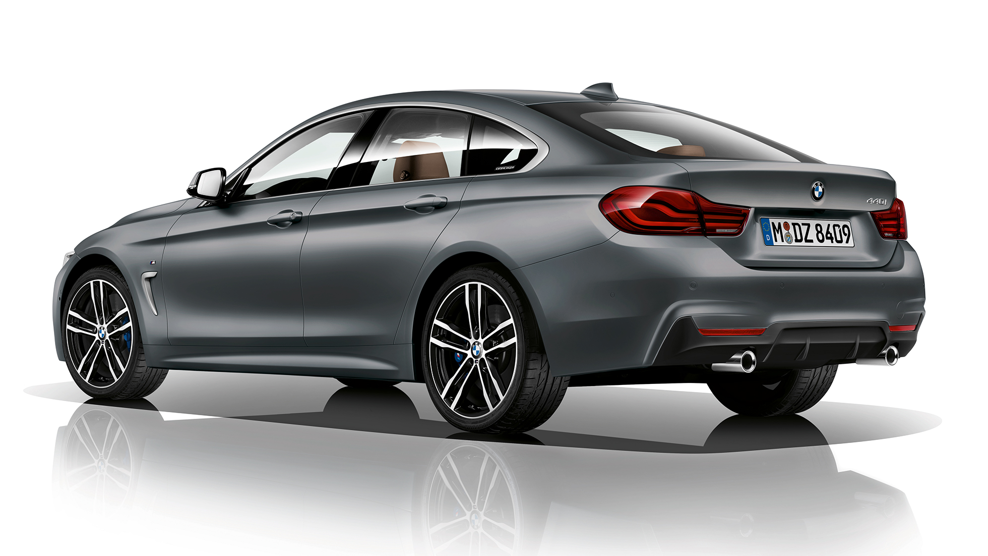 BMW 4-es Gran Coupé, az M Sport modell háromnegyedes hátulnézetből BMW 4-es Gran Coupé, az M Sport modell háromnegyedes hátulnézetből