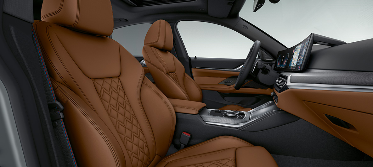 BMW Individual Merino teljes bőrkárpit, Tartufo, BMW 4 Gran Coupé, G26, 2021, belső tér BMW Individual Merino teljes bőrkárpit, Tartufo, BMW 4 Gran Coupé, G26, 2021, belső tér