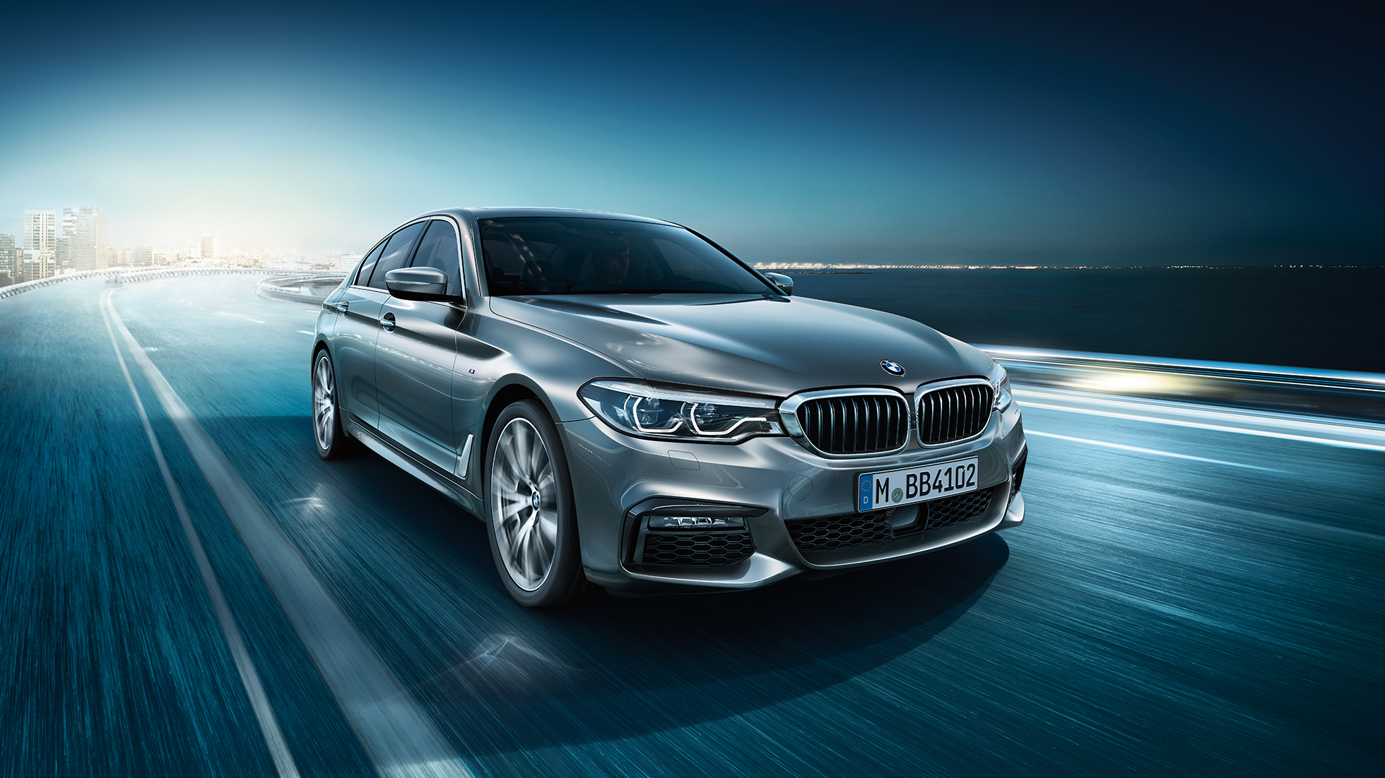 Dizájn, BMW 5 Limousine BMW 5 Limousine, 540i Limousine, G30, Bluestone metál, rézsútos elölnézet