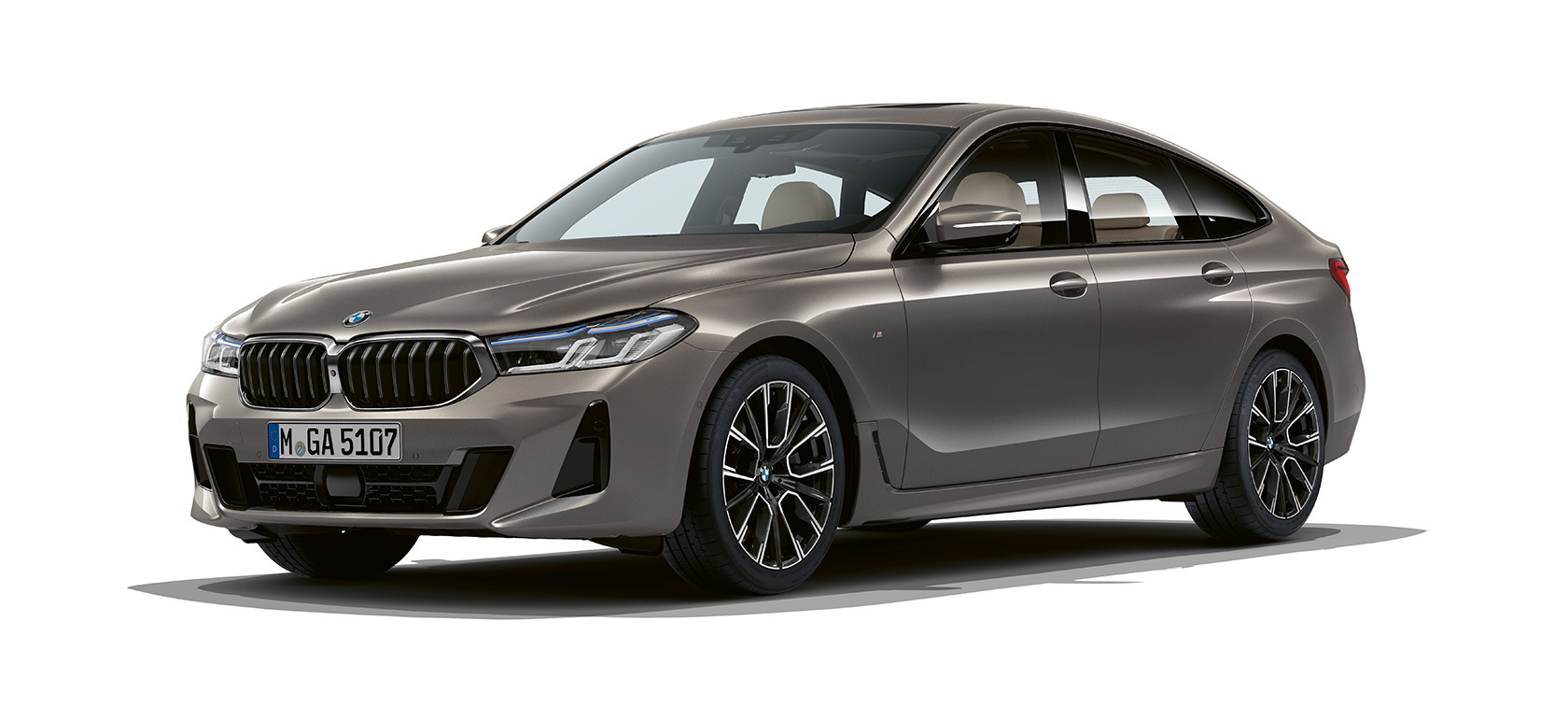 BMW 6 Gran Turismo, G32, 2020 BMW 6 Gran Turismo, 640i xDrive, G32, 2020, egy Bernina szürke autó rézsútos elölnézetből