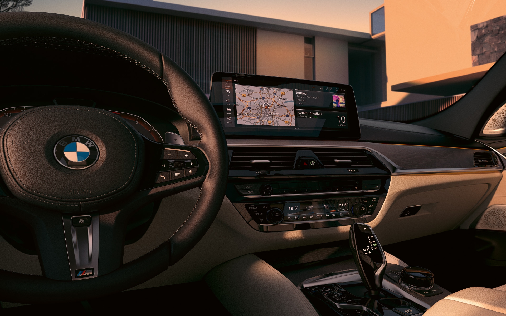 Műszerfal, BMW 6 Gran Turismo, G32, 2020 Műszerfal, BMW 6 Gran Turismo, 640i xDrive, G32, 2020, belső tér