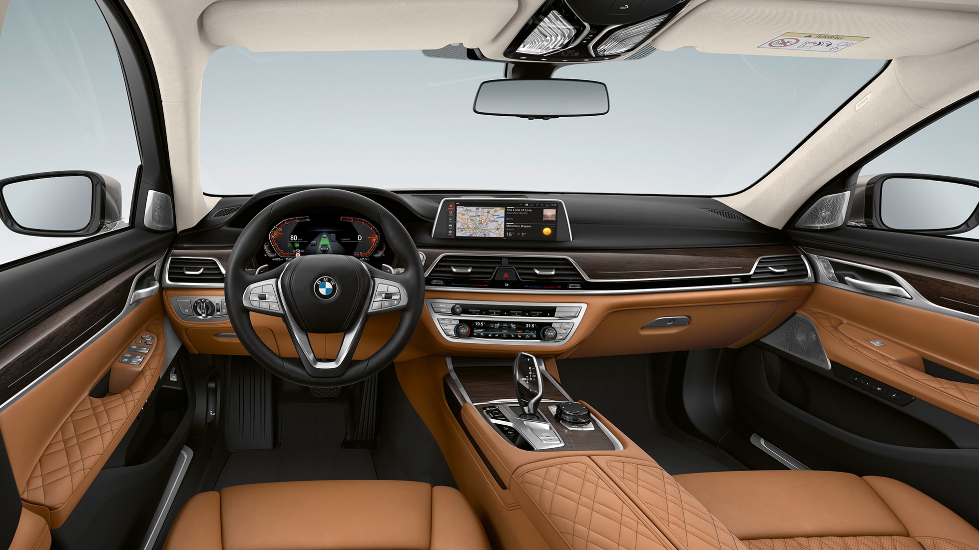 Egy Exterior Design Pure Excellence felszereltségű BMW 7-es Limousine, belső tér Egy Exterior Design Pure Excellence felszereltségű BMW 7-es Limousine belső tere