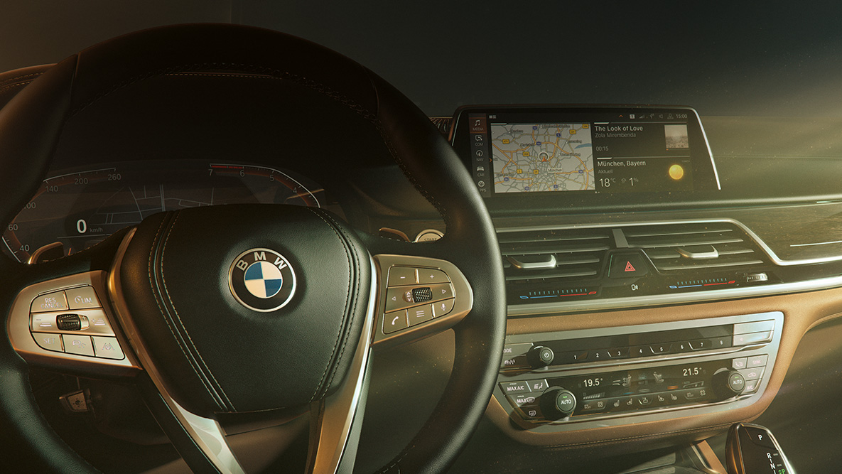 BMW 7-es Limousine, BMW Távoli szoftverfrissítés BMW Távoli szoftverfrissítés: a műszeregység közelről