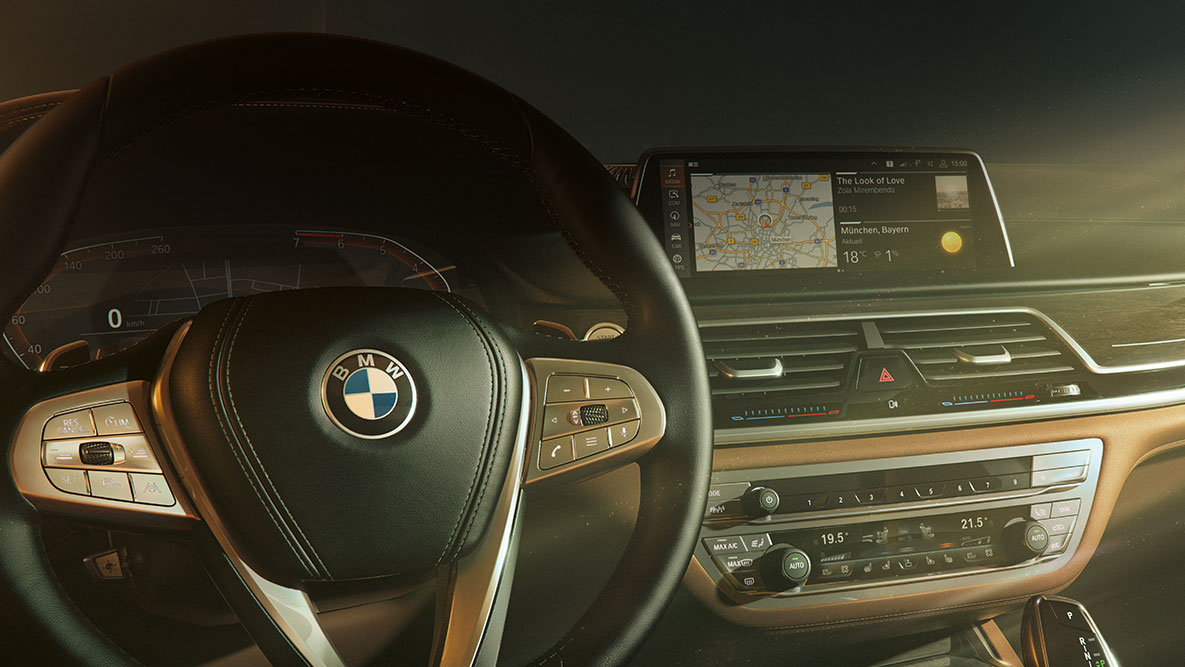 BMW 7 Limousine, BMW Távoli szoftverfrissítés BMW Távoli szoftverfrissítés: a műszerfal közelről