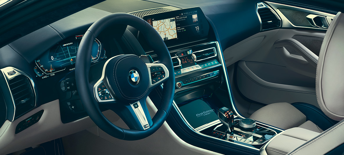 BMW M850i Coupé First Edition, vezetőhely A BMW M850i Coupé First Edition vezetőhelye