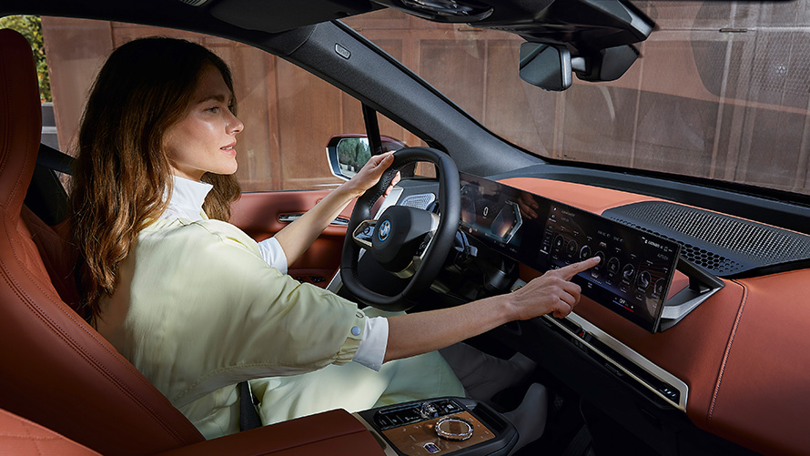 BMW iX, i20, elektromos SUV, BMW iDrive BMW iX, i20, 2021, elektromos SUV, BMW iDrive, Suite belső tér, műszerfal