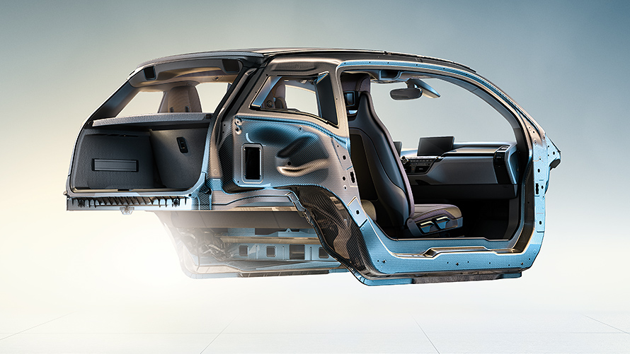 BMW i3, könnyűépítés A BMW i3 innovatív karosszériája, könnyűépítés, karbon