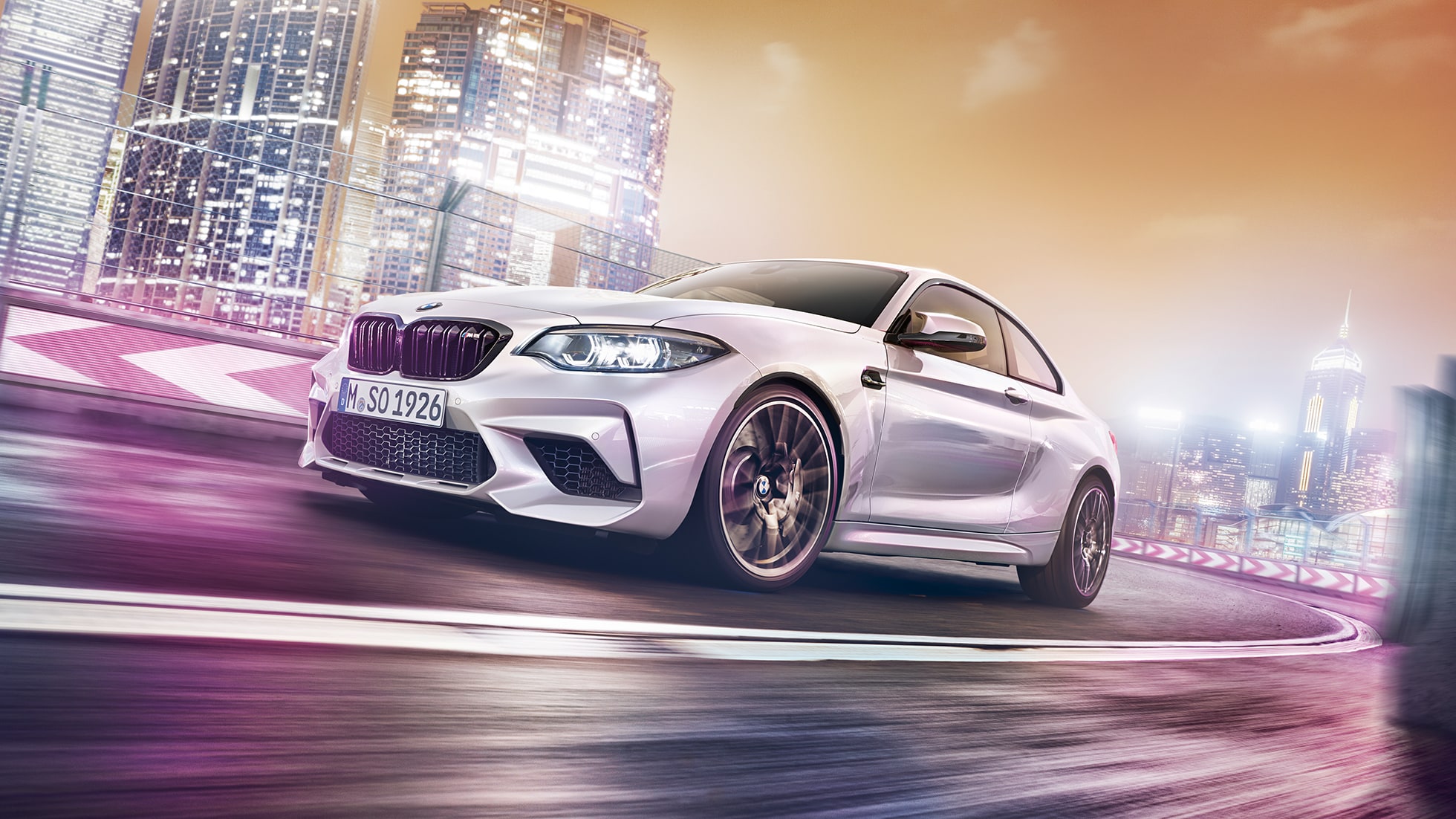 Külső dizájn, BMW M2 Competition, F87 Külső dizájn, BMW M2 Competition, F87, 2018, Hockenheim ezüst metál, rézsútos elölnézet