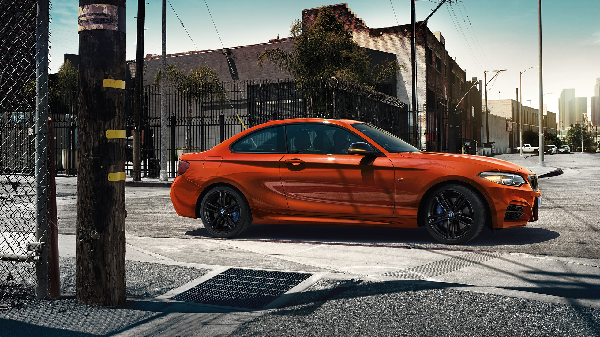 Járműdizájn, BMW M240i Coupé Járműdizájn, BMW M240i Coupé, F22, 2017, Sunset narancs metál, oldalnézet
