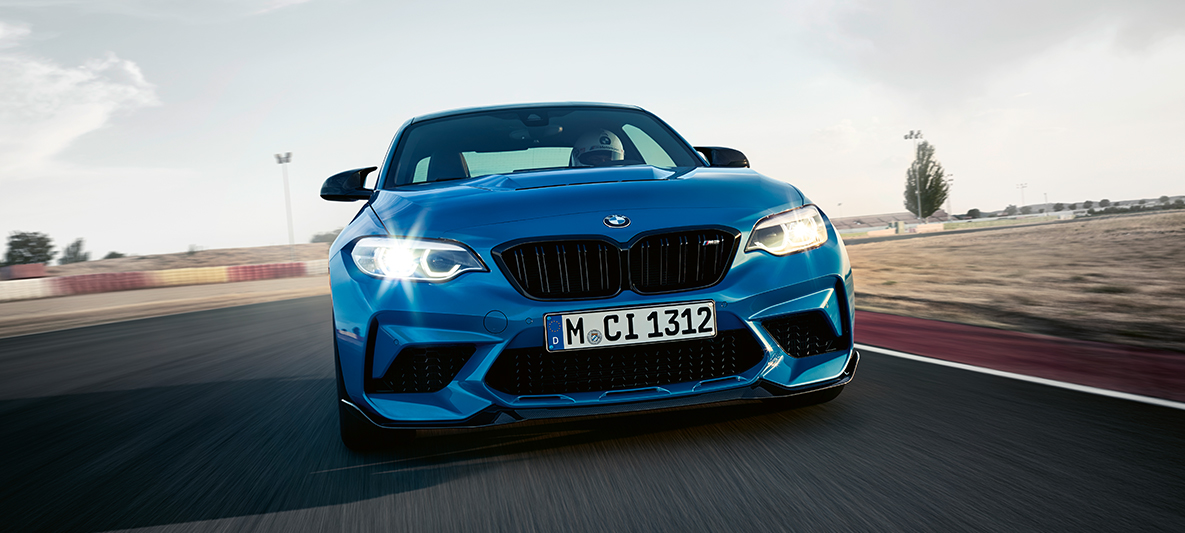 Dizájn, BMW M2 CS Dizájn, BMW M2 CS, F87, Misano kék metál, elölnézet