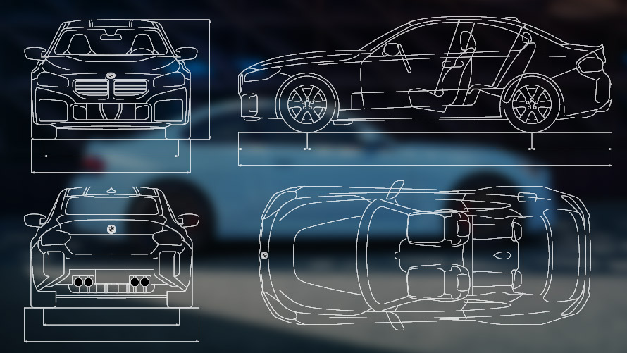 BMW M2 modellek, G87, G42, külső motívum Külső motívum, BMW M2 modellek, G87, G42