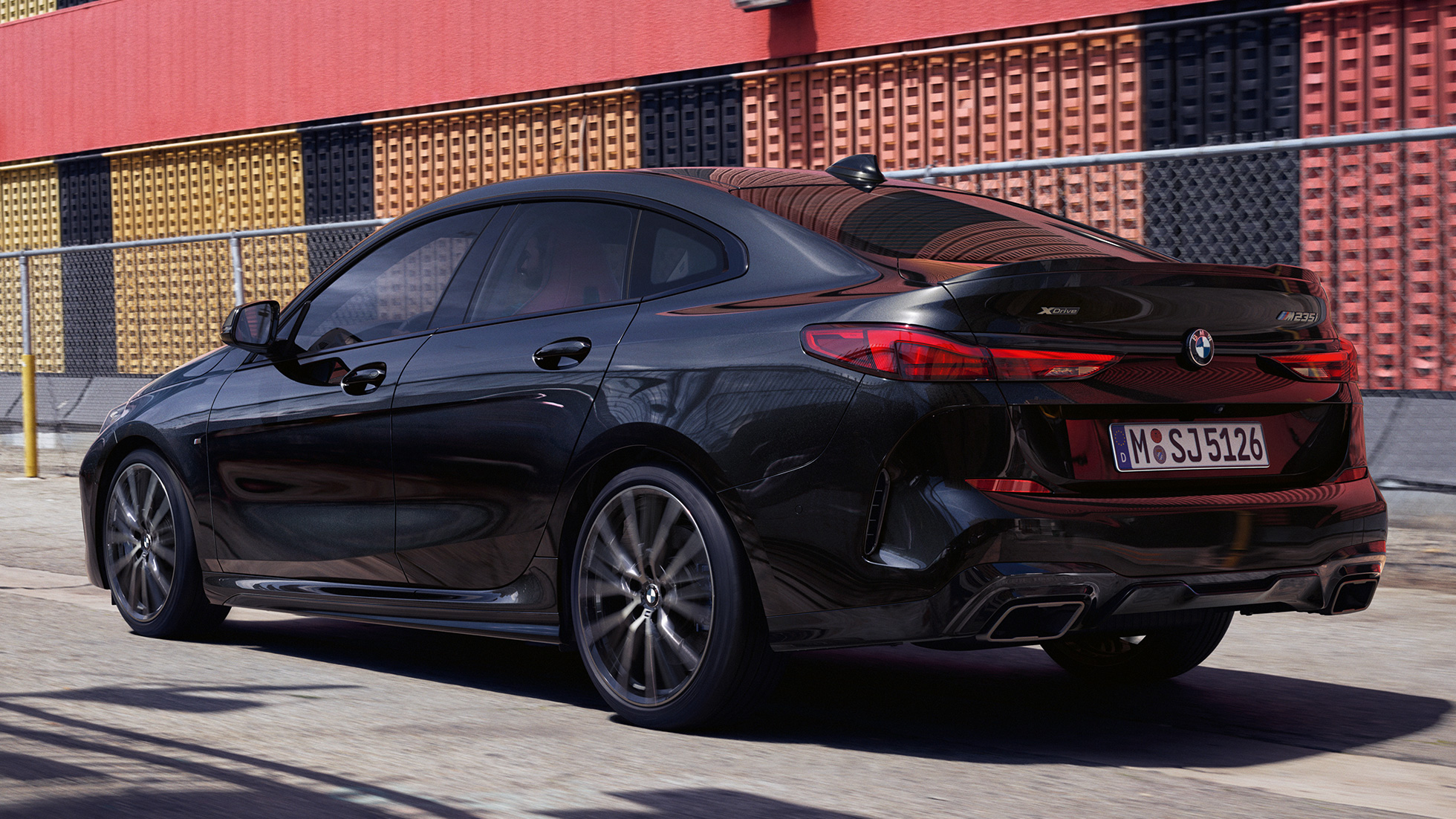 Kupévonal, BMW M235i xDrive Gran Coupé Kupévonal, BMW M235i xDrive Gran Coupé, 2020, Zafírfekete metálfényezés, F44, rézsútos oldalnézet