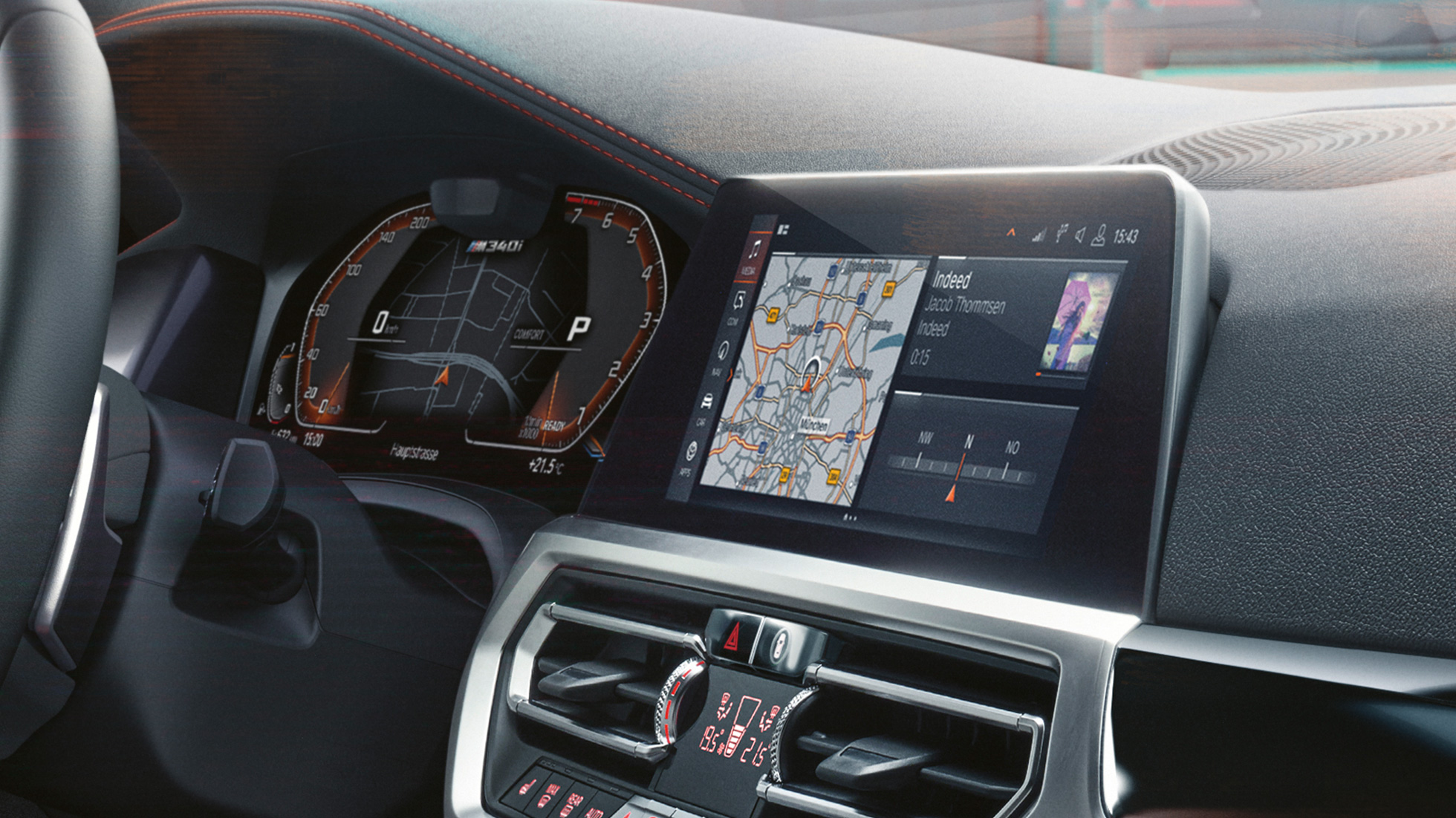 Dizájn, műszerfal BMW M340i xDrive Touring, dizájn, műszerfal