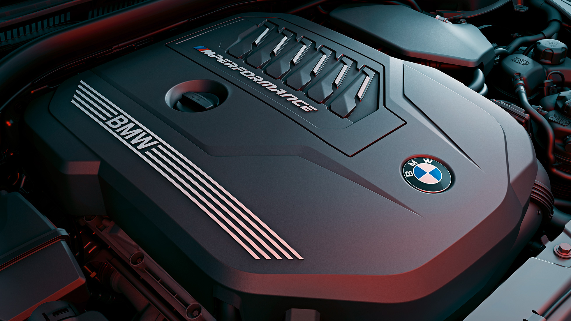 BMW M TwinPower Turbo benzinmotor, BMW 4 Coupé, G22, 2020 BMW M TwinPower Turbo soros 6 hengeres benzinmotor, BMW M440i xDrive Coupé, G22, 2020, közelről