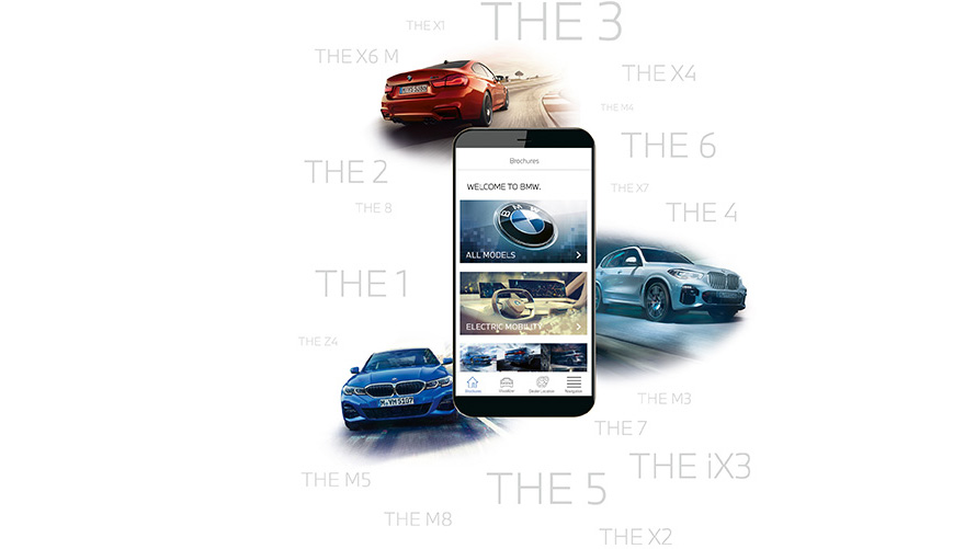 BMW katalógusapplikáció BMW Brosúrák app az okostelefonon