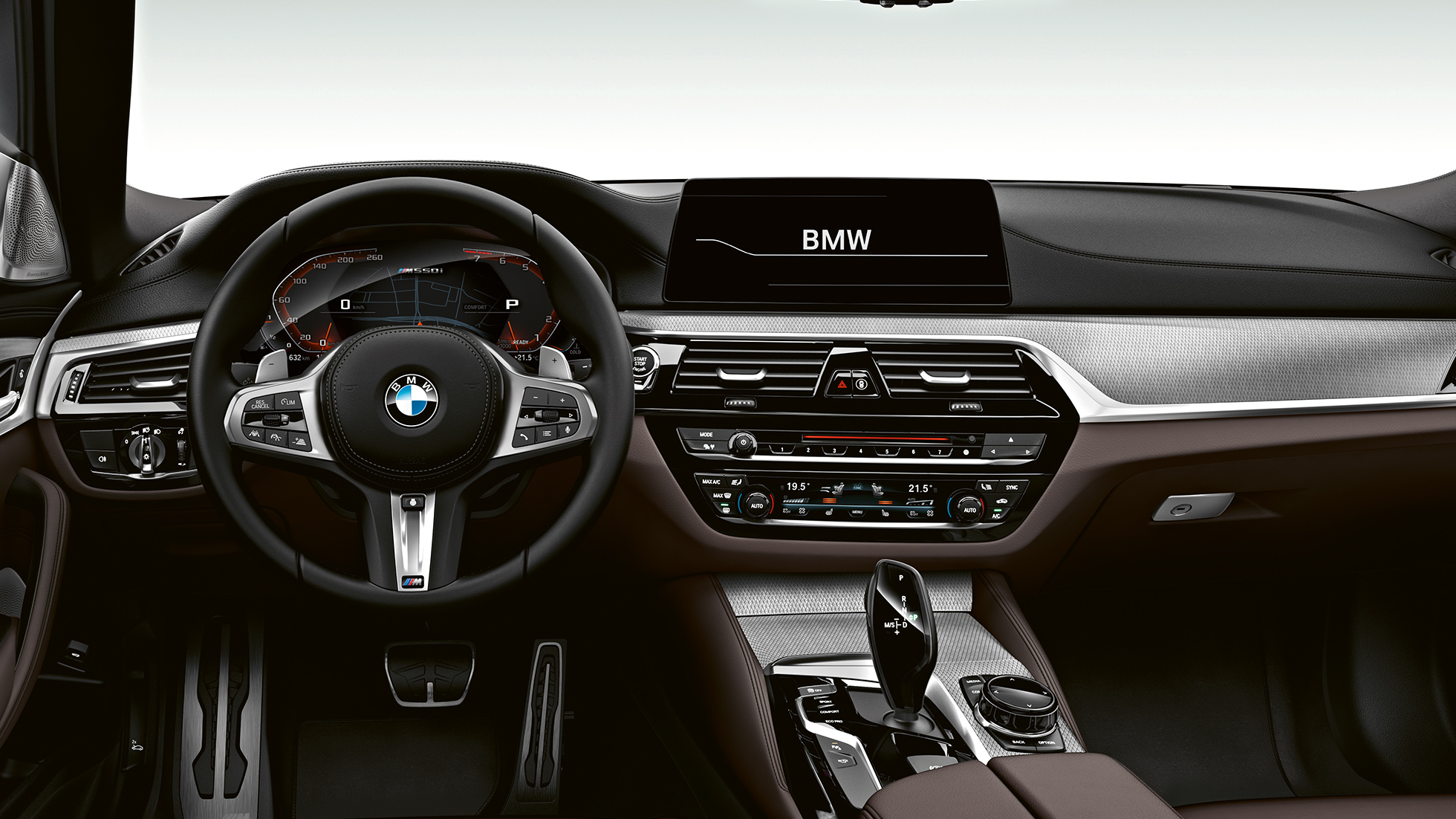 Műszerfal. BMW M550i és BMW M550d, dizájn, műszerfal.