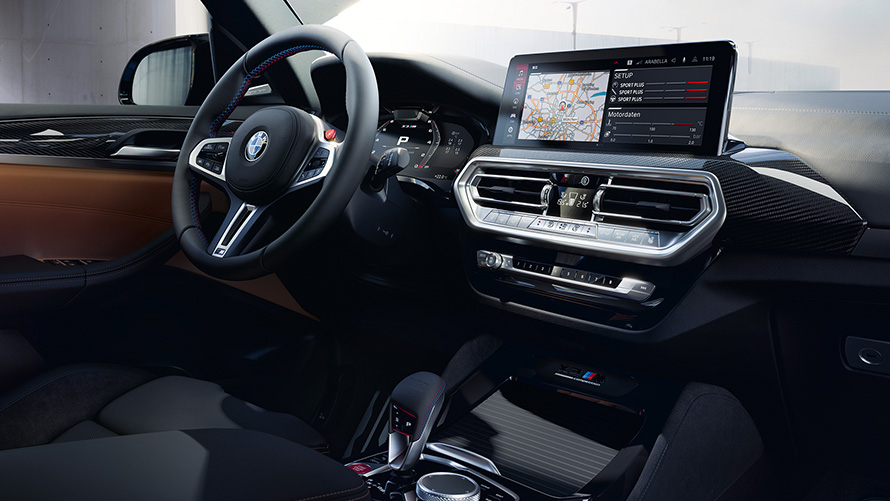 BMW X3 M Competition, F97 LCI, Facelift 2021, műszerfal BMW X3 M Competition, F97 LCI, Facelift 2021, műszerfal, belső tér