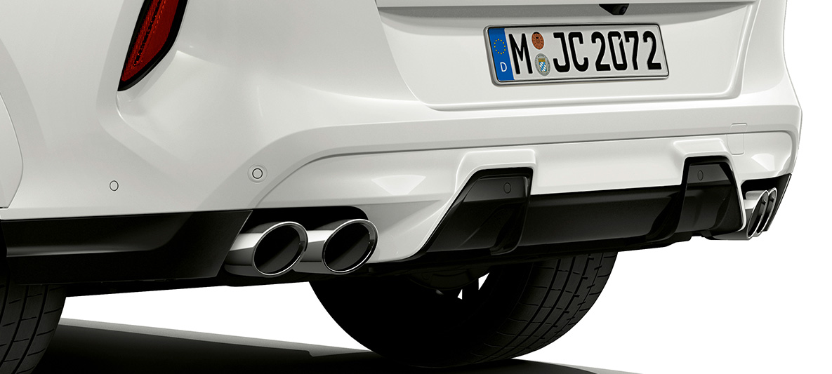 Hátsó kötény, BMW X6 M, SUV, F96 Hátsó kötény, BMW X6 M, F96, 2020, SUV, hátulnézet