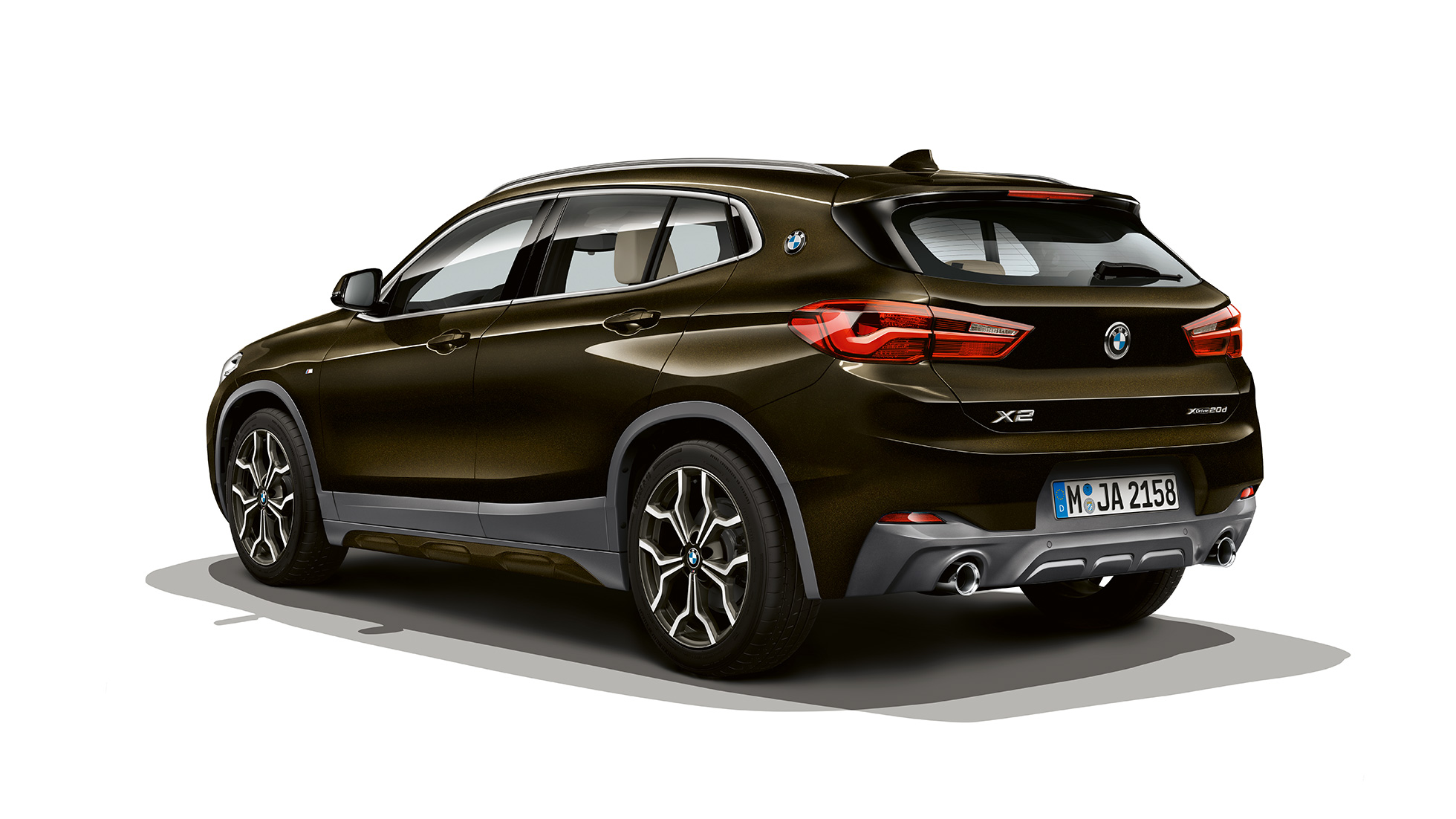 Rézsútos hátulnézet, BMW X2 sDrive20i, M Sport X modell BMW X4 sDrive20i, M Sport X modell, 2018, F39, Sparkling Storm briliáns hatással, rézsútos hátulnézet
