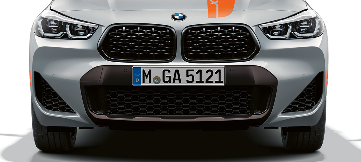 Dupla vese, BMW X2, F39 BMW X2, 2020, F39, Brooklyn szürke, elölnézet, dupla vese