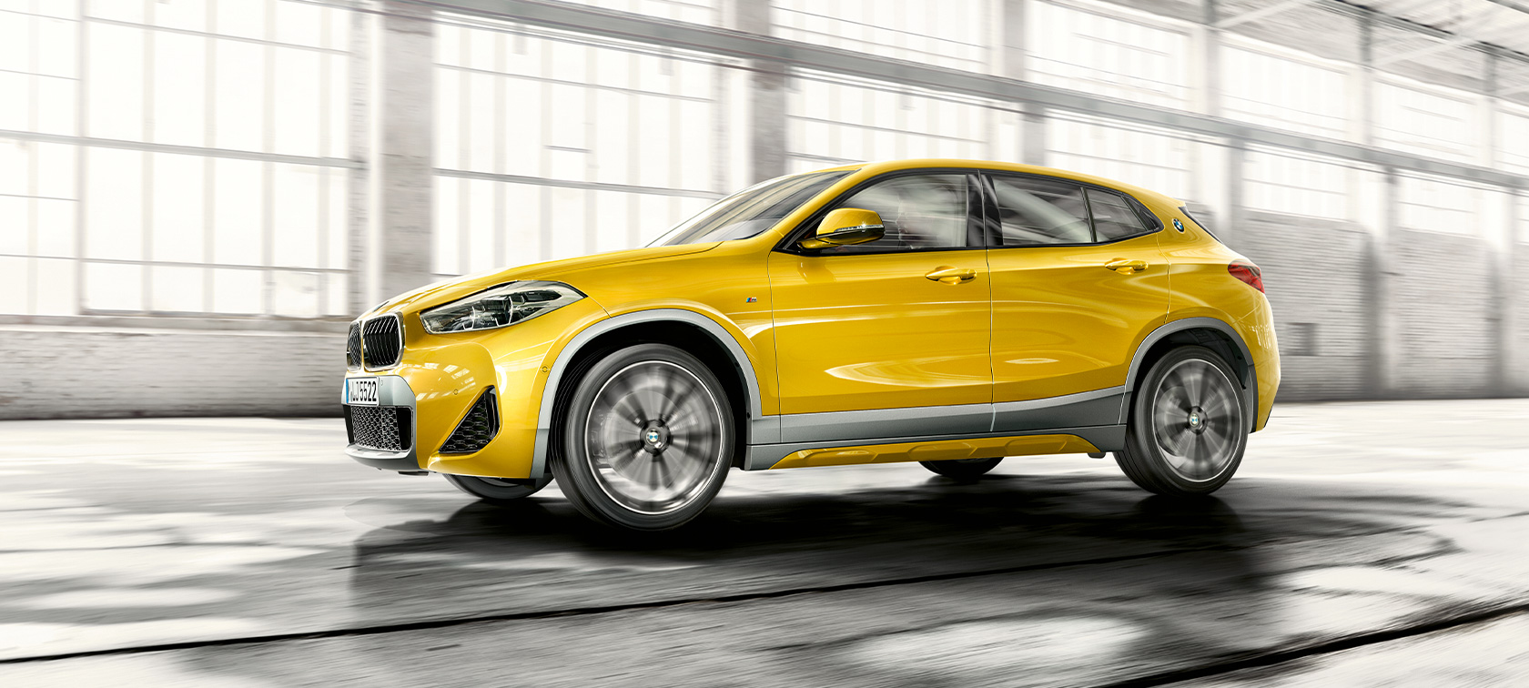 Oldalnézet, BMW X2, F39 Oldalnézet, BMW X2, F39, 2020, egy mozgó, M Brooklyn szürke autó