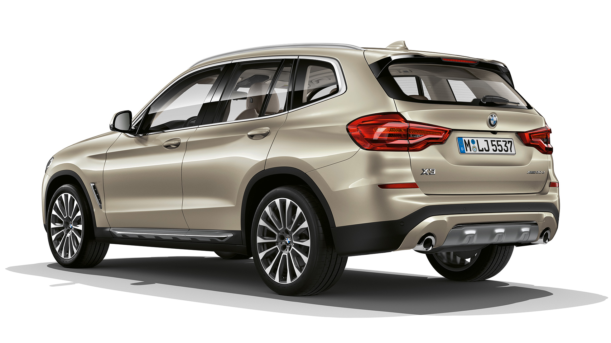 BMW X3 M40i, Luxury Line modell, háromnegyedes hátulnézet BMW X3 M40i, Luxury Line modell, háromnegyedes hátulnézet