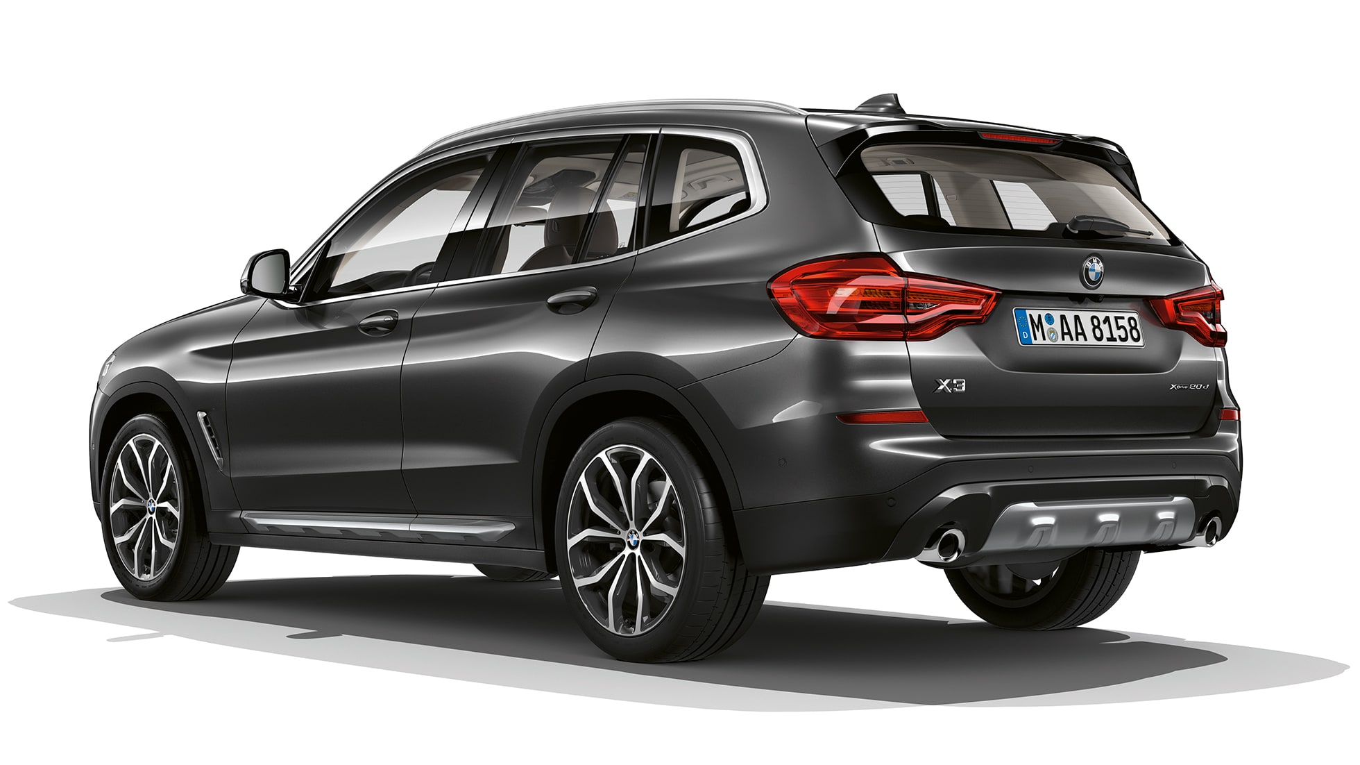 BMW X3 M40i, xLine modell, háromnegyedes hátulnézet BMW X3 M40i, xLine modell, háromnegyedes hátulnézet